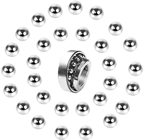 30Pcs Kugellager Kugeln, Stahlkugeln,Metall Kugeln, 15mm Edelstahlkugeln Präzisionskugeln Lagerkugeln Set für Fahrrad-Kugellager Ersatzteil,Parfümflaschen, Babyflasche,Haushaltsgeräte