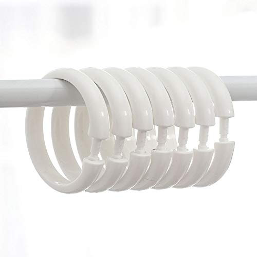 XXXXW Duschvorhangringe 24 stücke verdickte offene Ring Kunststoff Vorhang Ring Vorhang Haken Vorhang Ring zubehör Vorhang Ring Vorhang knopfloch duschvorhang Ring Duschvorhang Haken