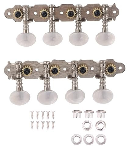 Agatige 4L 4R Guitar Tuners, 8 String Mandolin, Banjo, Guitar Tuning Keys, 4.3 x 1.6 x 1.4 Inch, 0.8mm Peg Holes