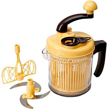 Picadora De Carne Manual Picadora De Carne Manual Doméstica Picadora De Alimentos Picadora Mezcladora Licuadora para Picar Carne Picadoras De Carne (Color : Yellow Size : 15.5x30x18.6cm) (Yellow