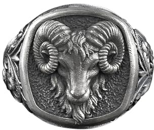 Bysilverstone Jewelry - Anillo De Oso Grizzly, Anillo De Sello Cuadrado De Plata De Ley, Anillo De Motociclista Grueso, Regalos Para Amantes De Los Animales, Anillo De Sello Para Hombres, Anillo De Se