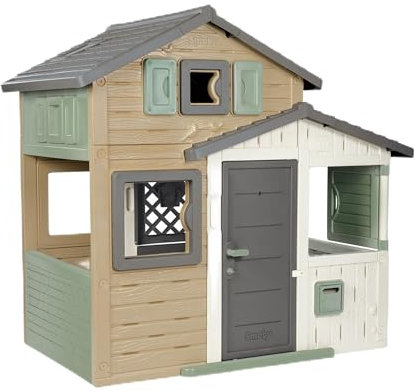 Smoby - Casetta Green Evo Friends, 7600810205, realizzata con plastica riciclata, + 2 anni