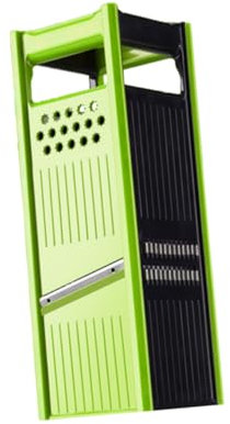 RORPOIR Affettatrice Multifunzionale Verde in Acciaio Inossidabile per Verdure Frutta e Formaggio Utensile da Cucina Ergonomico e Facile da Usare