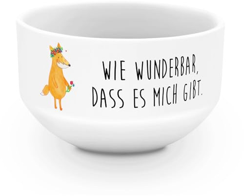 Mr. & Mrs. Panda Schüssel Fuchs Blumen - Geschenk, Fox, dessertschale, Obstschale, Motivation, Ich, Selbstbewusst, schale, Boho, frühstücksbowl, Müslischale