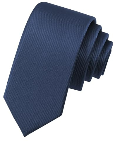 Luckyvestir Boys Tie Solid Color Tie for Boys Kids Ties Boys Necktie Self-Tie for kids (8-14 yr) (navy)