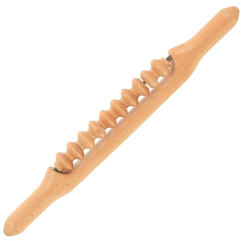 FOMIYES Holz Massageroller für Körper und Gesicht mit Komfortabler Massagefunktion zur Blutzirkulation für Familiengebrauch und Außeneinsatz