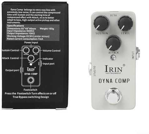 Gitarren-Effektpedal, 10,2 x 6,2 x 5,5 cm, vielseitige Effekte, Wah Distortion, Overdrive Delay, Reverb Kompressor-Pedal-Ersatz (RS12 Weiß)