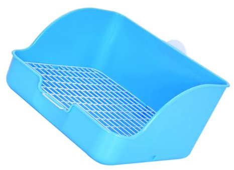 FONDOTIN Eckige Kaninchentoilette Aus Robustem Auslaufsicher Und Anti-Fall Mit Rundum Geschützten Kanten Geeignet Für Kaninchen Meerschweinchen Und Kleintiere Leicht Zu Reinigen Und Langleb