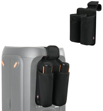 XBERSTAR Mikrofontasche für JBL Partybox Mikrofon Aufbewahrungstasche Fall Lautsprecher Mic Hängetasche (Schwarz)