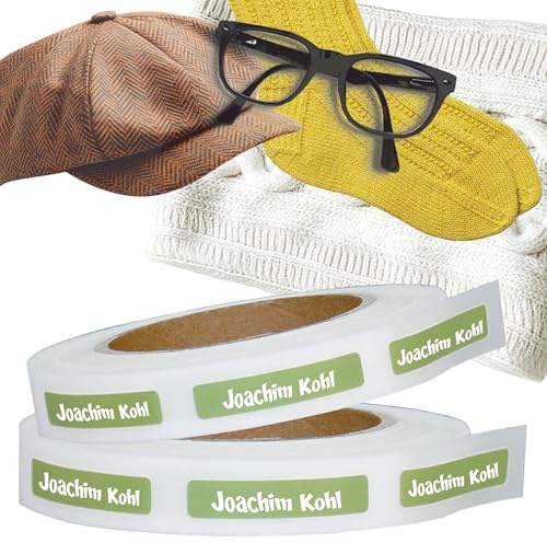 Kiwistar - Namensaufkleber zum Aufbügeln mit Wunschtext - 100 Stück - 4 x 1 cm - grün - Bügeletiketten für Kleidung in Pflegeheim, Seniorenheim & Altersheim - waschfest, personalisierbar, langlebig
