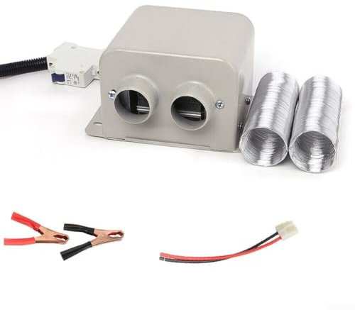 Chauffage soufflant de voiture, 12 V 400 W portable pour dégivrage de pare-brise de camion avec double sortie d'air pour conduite en hiver (24 V 800 W)