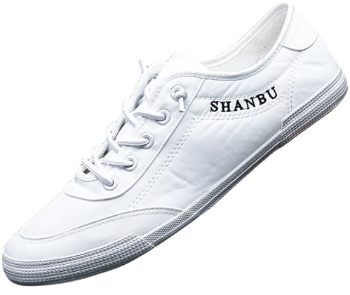 Sneaker da uomo in tela con lacci, scarpe da corsa basse per il tempo libero, scarpe da tennis classiche, semplici e leggere, comode scarpe da ginnastica traspiranti