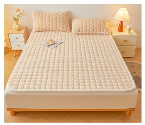 Colchón plegable tamaño King, cálido edredón de invierno, tapete de cama, lavable a máquina, diseño antideslizante, funda de cama delgada para habitación de invitados (gris, 90 x 190 cm)