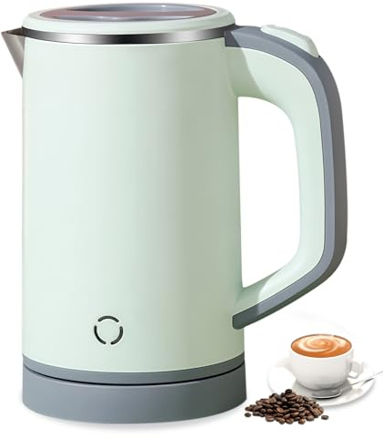 Reisewasserkocher 800ML Wasserkocher Klein, 5 Minuten Schnelles Kochen Wasserkocher Edelstahl 600W Tragbarer Mini Camping Wasser kocher Leise Reise Teekanne für Reisen Camping Wohnwagen oder Unterwegs