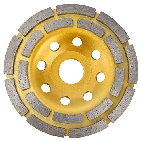 Spacnana Topfschleifscheibe, Hochkonzentrierte Betonschleifscheibe mit Luftlöchern für Schnelles Schneiden von Granit, Marmor, Stein, Beton, Mauerwerk (115mm)