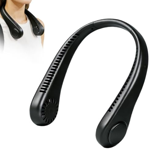 Genérico Ventilador De Cuello Personal | Soplador Personal 3 Velocidades,Ventilador de Cuello Sin Aspas Recargable - Para Hombres, Madres, Mujeres, Verano, Deportes Al Aire Libre, Viajes, Camping