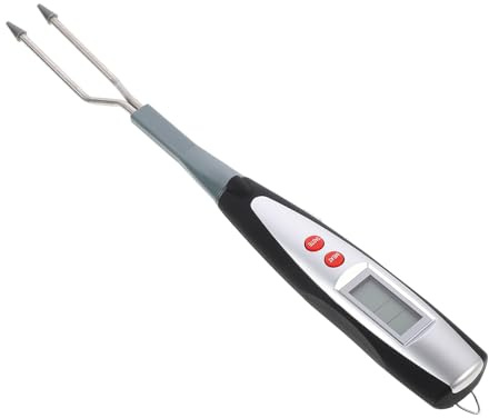 DEARMAMY Digital Bbq Thermometer Fork with Wireless Meat Temperature Display, Black Cooking Thermometer for Beef, Lamb, Pork Grilling and Outdoor Barbecue