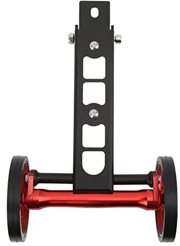 Multifunktionale Verlängerungsstange Easy Wheel Teleskopstange Schubrad für Birdy Faltfahrrad (Rot)