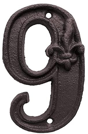 Gjutjärn, Utomhus Street Postbox Yard dekorativa husnummer 0-9(9)