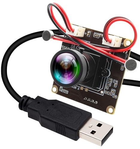 ELP 5MP USB Camera 1944P Dual Microphone Surveillance Module with 120 Degree Lens without Distortion for Education, Medical Teaching, Live Streaming