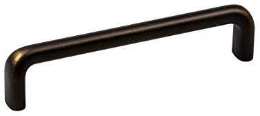 Gedotec Design Bügelgriff Vintage 192 mm Möbelgriff Messing matt rustikal - H10302 | Schubladengriff Küche im Landhausstil | Bogengriff Antik gebürstet | 1 Stück - Küchengriff für Möbel & Kommoden