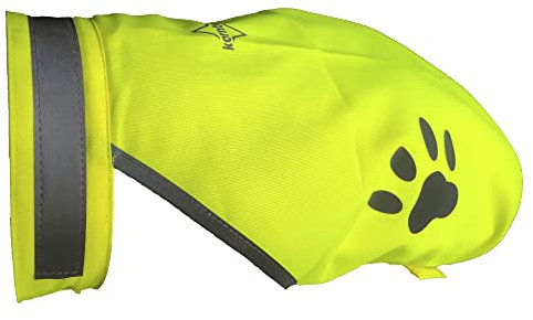 Veproli Hunde Warnweste *Individuell mit Namen Möglich * Verschiedene Größen Sicherheitsweste reflektierend Neon Gelb (L)