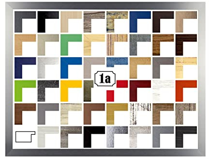Puzzello Puzzlerahmen Bilderrahmen Posterrahmen 50x70 cm Alu gebürstet 70x50 cm mit Antireflex Kunstglas