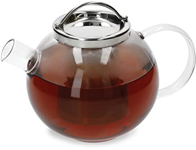 La Cafetière Darjeeling Loose Leaf Glass Teapot with Stainless Steel Infuser, 1 Litre