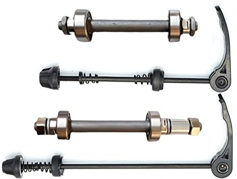 1 Satz Fahrrad Schnellspanner Fahrrad Achsen Set, Fahrrad-Schnellspanner-Set, Vorderrad und Hinterrad Hohlachse mit 2 Kugellagern für Rennrad MTB für 20, 22, 24, 26, 28 Zoll Fahrradachsen