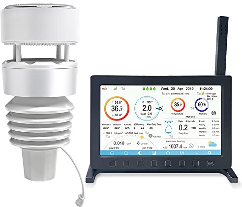 Froggit HP2000 7-In-1 Ultra WiFi Wetterstation mit 7 Zoll Vollfarb-Display