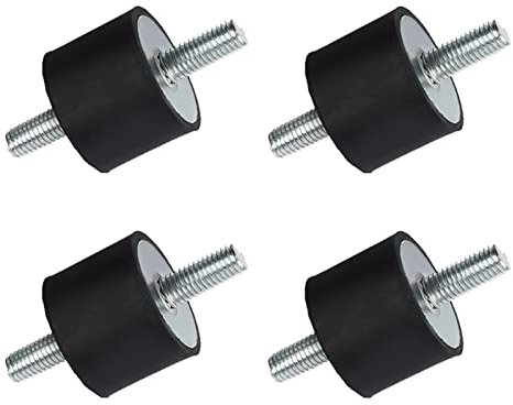 Lot de 4 Supports en Caoutchouc avec Goujons, Filetage M10 20 x 15 mm en Caoutchouc pour Amortisseur de Vibrations.