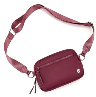 WESTBRONCO Kleine Umhängetasche für Damen, Nylon, mit verstellbarem Riemen, Reißverschluss, Umhängetasche, 1 l, Schultertasche für Reisen