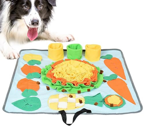 Fukamou Schnüffelteppich Für Hunde Und Katzen, Intelligenzspielzeug Für Hunde, Welpen Trainingsmatte Für Riechtraining Und Beschäftigung