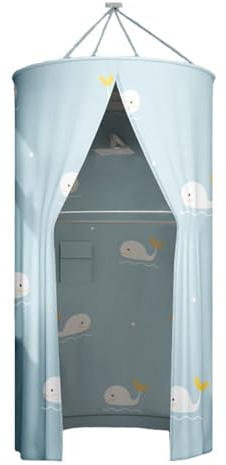 AAVEDA Tenda Doccia Circolare Isolante Nessuna Perforazione o Installazione di Tende da Doccia Interna Esterna Spogliatoio Doccia Riparo (Size : R80CM)