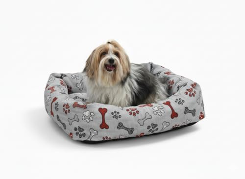 Cama para Perros Cuna Perros Suave y Cómoda, Lavable, Ideal para Descanso y Sueño - Tamaño Pequeño, Color (Gris, 60x45)