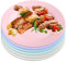 SPORWAY Lot de 6 assiettes de 25 cm - Passe au micro-ondes et au lave-vaisselle - 5 couleurs - Pour salade, pâtes, fête, maison, repas occidental, steak, pizza