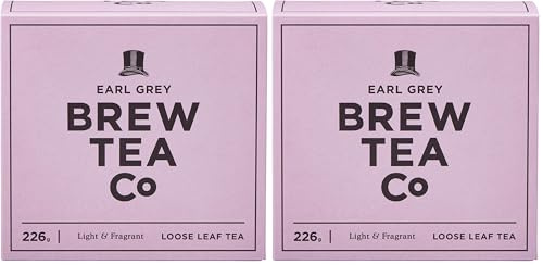 Brew Tea Co - Earl Grey Loose Leaf Tea - Light & Fragrant - 226g (Pack of 2)