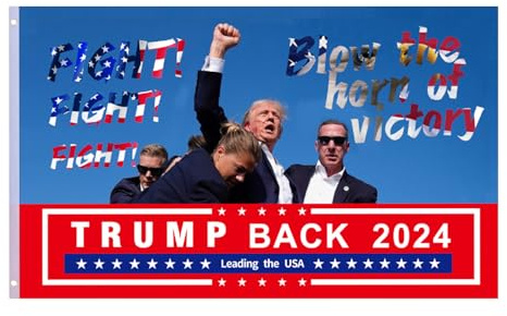 Aroncent Trump Flagge US Wahl: Doppelseitige Transparent Effekt Flagge Donald Trump Flagge hochkontrastive Innendekoration und Außendekoration