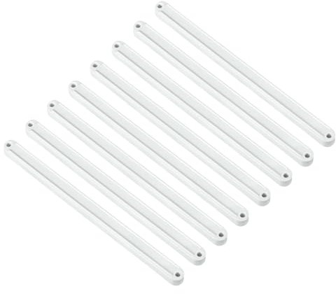 sourcing map Drawer Slides, 8Pcs 235mm - Plastic Drawer Rails, Side Mounted Grooved Guide Rails for Cabinet Drawers Bedside Tables Wardrobe Dressers (White)