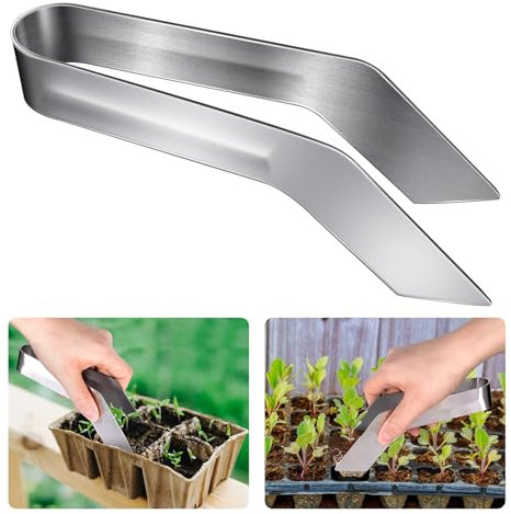 Pinzas para Plantas Pinzas de Acero Inoxidable 17 cm Herramientas de Jardinería, Pinzas de Trasplante Herramienta de Plantación Herramientas Jardineria, Regalos de Jardinería (17 cm)