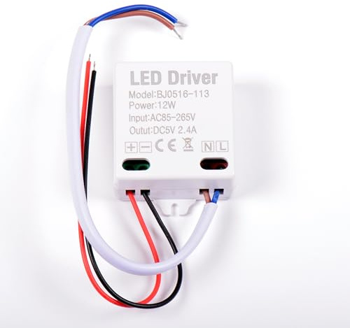 Aftertech Micro Alimentation Transformateur LED 5 V 12 W 5 Volt 2,4 A Tension Constante en 220 V B4C13