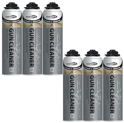 Bond It Expanding Foam Gun Cleaner – 6X Clear, 500ml Cans | High-Strength PU Foam Remover for Applicator Guns & Surfaces | Universal Cleaning Fluid | Dissolves Uncured Polyurethane Foam Instantly