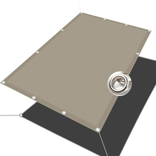 Tenda Parasole Vela Ombreggiante 4 x 5 m Anti UV 98% Parasole,Antivento Telo Ombra Telone per Giardino con Occhielli per Sportivo, Giardino, Tortora