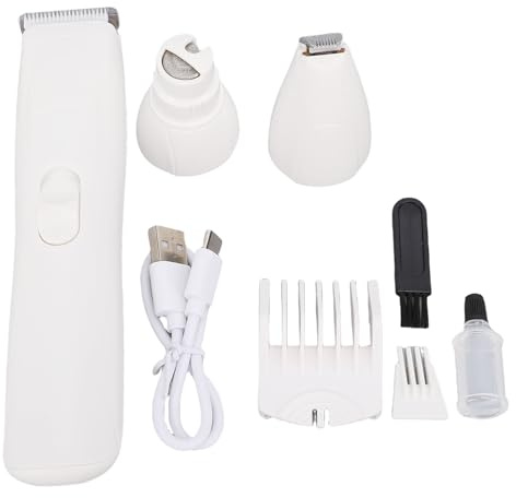 Fabater 3-in-1-Set für Hundehaarschneider und Hundepfotenschneider, kabelloser Trimmer für die Fellpflege Kleiner Haustiere, elektrische Hundeschermaschine für kleine Hunde, Katzen und