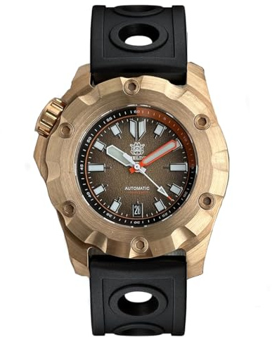 Steeldive SD1942S Herrenuhr aus massiver Bronze, NH35, 1000 m, wasserdicht, Taucheruhr