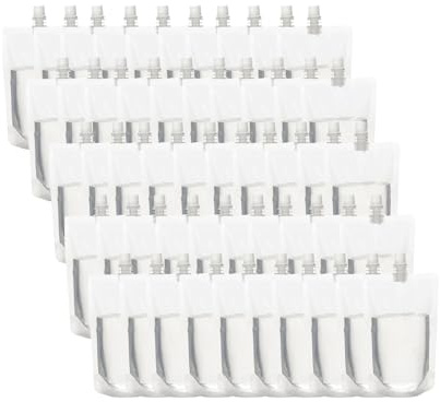 Bustlwor 50 Pezzi Sacchetti per Bevande, Sacchetti Riutilizzabili per Bevande, per Il Riempimento di Acqua, Bevande, Succhi e Altri Liqui (200ml)