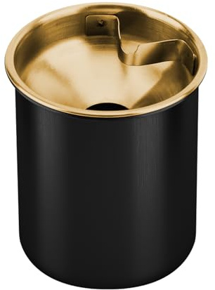 Cendrier en acier inoxydable, résistant au vent, cendrier d'extérieur s'éteint automatiquement, cendrier de voiture épais, cendrier universel pour la maison, le bureau, le jardin, le bar, le