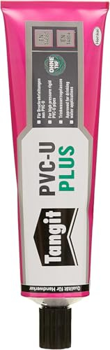 Tangit PVC-U Plus Kleber 125g I PVC Rohrkleber für Druckrohrleitungssysteme und drucklose Rohrsysteme I Spaltfüllender Klebstoff druckbeständig für PVC-U Rohre und Fittinge I bm021 | Für Druckrohrleitungssysteme und drucklose Rohrsysteme, Spaltfüllender Klebstoff druckbeständig für PVC-U Rohre und Fittinge