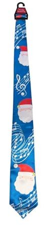 Herren-Krawatte mit Musik, Weihnachten, Büro, Party, Geheimgeschenk, Spaß, weihnachtsmann, 82cm x 10cm x 0.5cm