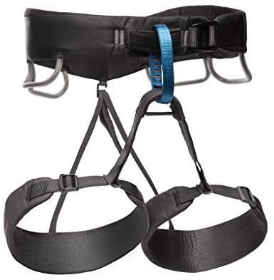 BLACK DIAMOND Men’s Momentum Rock Climbing Harness | Adjustable Waist & Leg Loops | Dual Core Construction | Anthracite | Small